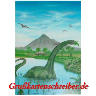 Apatosaurus Postkarte Handgeschrieben GK0014 GK 0014 (3)