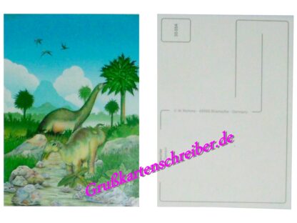 Brontosaurus Apatosaurus Postkarte Handgeschrieben GK0017 GK 0017 (1)