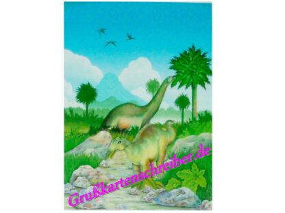 Brontosaurus Apatosaurus Postkarte Handgeschrieben GK0017 GK 0017 (2)