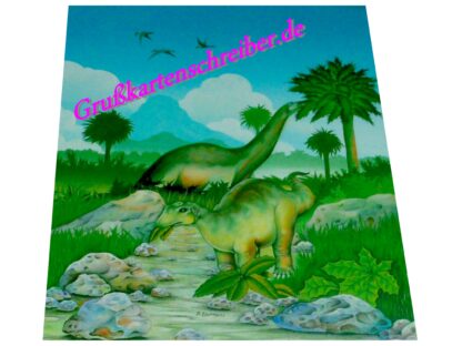 Brontosaurus Apatosaurus Postkarte Handgeschrieben GK0017 GK 0017 (3)