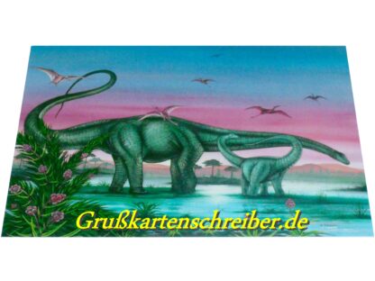 Brontosaurus Postkarte Handgeschrieben GK0013 GK 0013 (3)