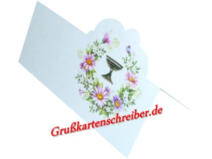 Christus Kelch Tischkarte Handgeschrieben GK0005 GK 0005 (11)