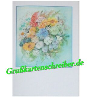 Grußkarte mit Blumenstrauß Motiv Handgeschrieben GK0024 GK 0024 (1)