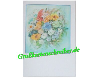 Grußkarte mit Blumenstrauß Motiv Handgeschrieben GK0024 GK 0024 (1)