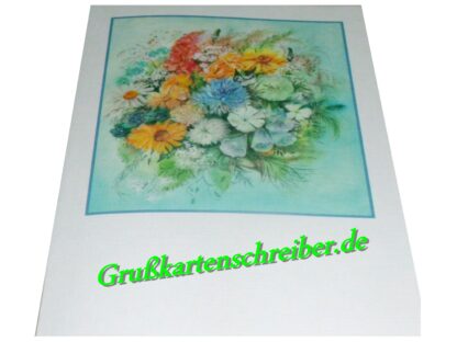 Grußkarte mit Blumenstrauß Motiv Handgeschrieben GK0024 GK 0024 (2)