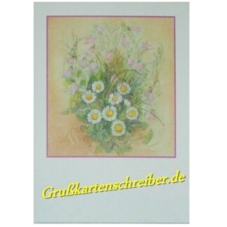 Handgeschriebene Blumenstrauß Grußkarte GK0026 GK 0026 (2)