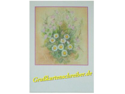 Handgeschriebene Blumenstrauß Grußkarte GK0026 GK 0026 (2)