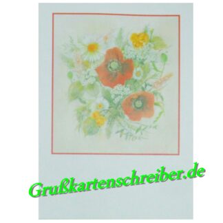 Handgeschriebene Grußkarte mit Blumenmotiv GK0025 GK 0025 (2)