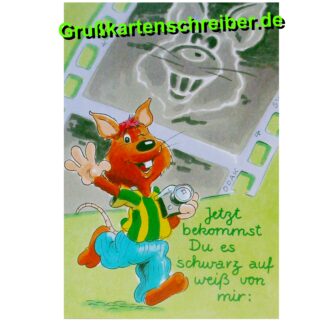 Schwarz auf weiß, Grußkarte Handgeschrieben GK0035 GK 0035 (2)