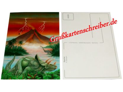 Triceratops Postkarte Handgeschrieben GK0007 GK 0007 (3)