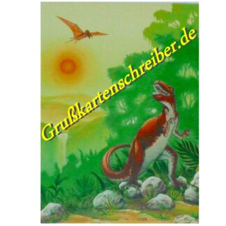 Tyrannosaurus Postkarte Handgeschrieben GK0012 GK 0012 (2)