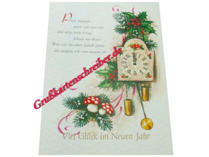 Viel Glück im Neuen Jahr, Postkarte Handgeschrieben GK0029 GK 0029 (4)