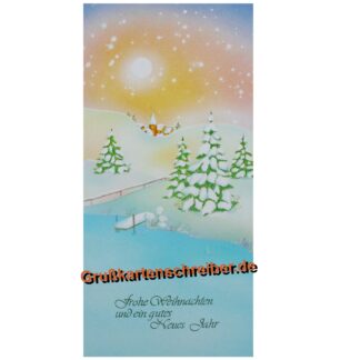 Handgeschriebene Post, Weihnachtskarte Schneelandschaft GK0064 GK 0064 (1)