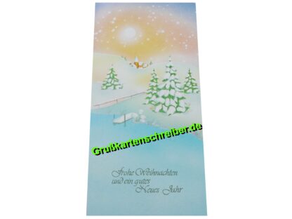 Handgeschriebene Post, Weihnachtskarte Schneelandschaft GK0064 GK 0064 (2)