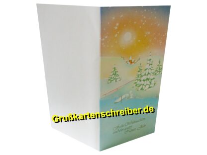 Handgeschriebene Post, Weihnachtskarte Schneelandschaft GK0064 GK 0064 (3)