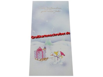 Handgeschriebene Post, Weihnachtskarte Schneemänner GK0062 GK 0062 (1)