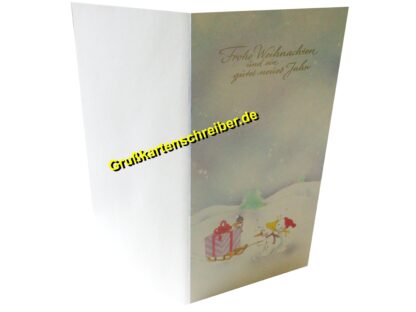 Handgeschriebene Post, Weihnachtskarte Schneemänner GK0062 GK 0062 (2)