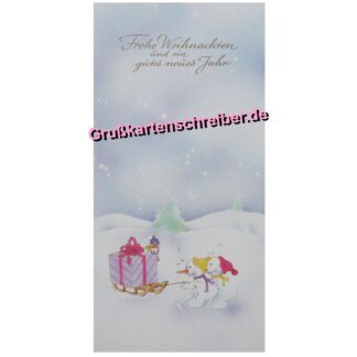 Handgeschriebene Post, Weihnachtskarte Schneemänner GK0062 GK 0062 (5)