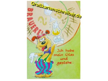 Ich hebe mein Glas und gestehe Grußkarte Handgeschrieben GK0048 GK 0048 (2)