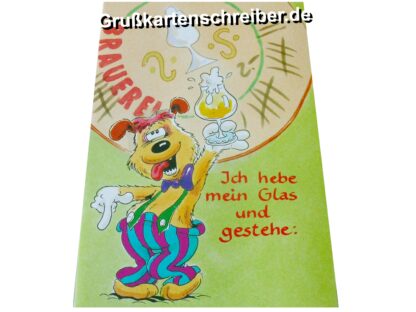 Ich hebe mein Glas und gestehe Grußkarte Handgeschrieben GK0048 GK 0048 (3)