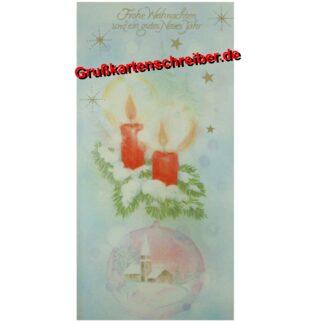 Kerzen Weihnachtskarte, Handgeschriebene Post GK0073 GK 0073 (1)