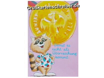 Überraschung kommt Grußkarte Handgeschrieben GK0042 GK 0042 (5)