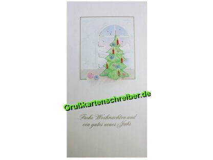 Weihnachtsbaum Weihnachtskarte, Handgeschrieben GK0076 GK 0076 (2)