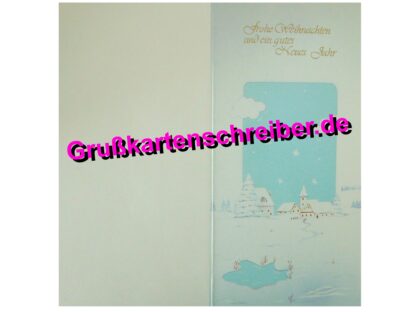 Weihnachtskarte Ortschaft, Handgeschriebene Post GK0071 GK 0071 (1)