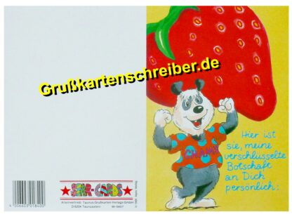 verschlüsselte Botschaft, Grußkarte Handgeschrieben GK0044 GK 0044 (4)