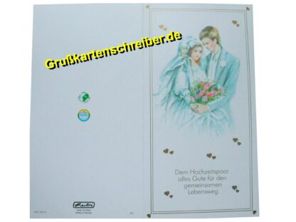 Dem Hochzeitspaar alles Gute... Handgeschrieben GK0132 GK 0132 (4)