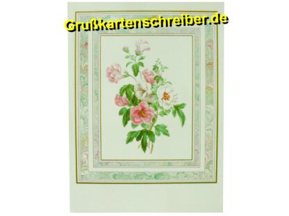 Grußkarte handgeschrieben mit Blumenmotiv GK0123 GK 0123 (2)