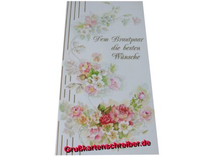 Handgeschriebene Hochzeitskarte Dem Brautpaar die... GK0133 GK 0133 (3)