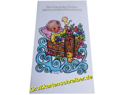 Zur Geburt des Kindes... Handgeschriebene Post Grußkartenschreiber.de GK0137 GK 0137 (3)